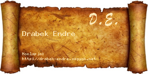 Drabek Endre névjegykártya